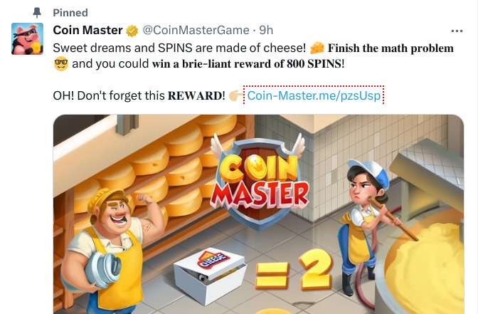Darmowe spiny coin master twitter
